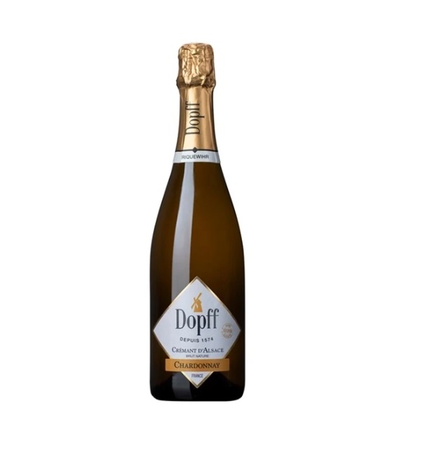 Dopff Au Moulin, Alsace Chardonnay Brut Nature Sans Souffre Ajout, Crmant d'Alsace